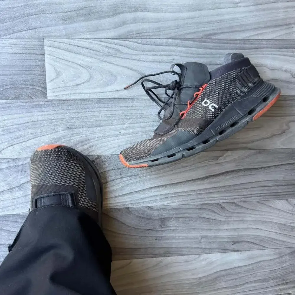 On Cloud Nova Black Orange Running Shoes